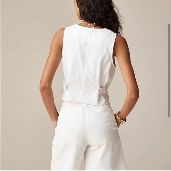 J.Crew Patch Pocket Chino Vest Button - Picture 2 of 5